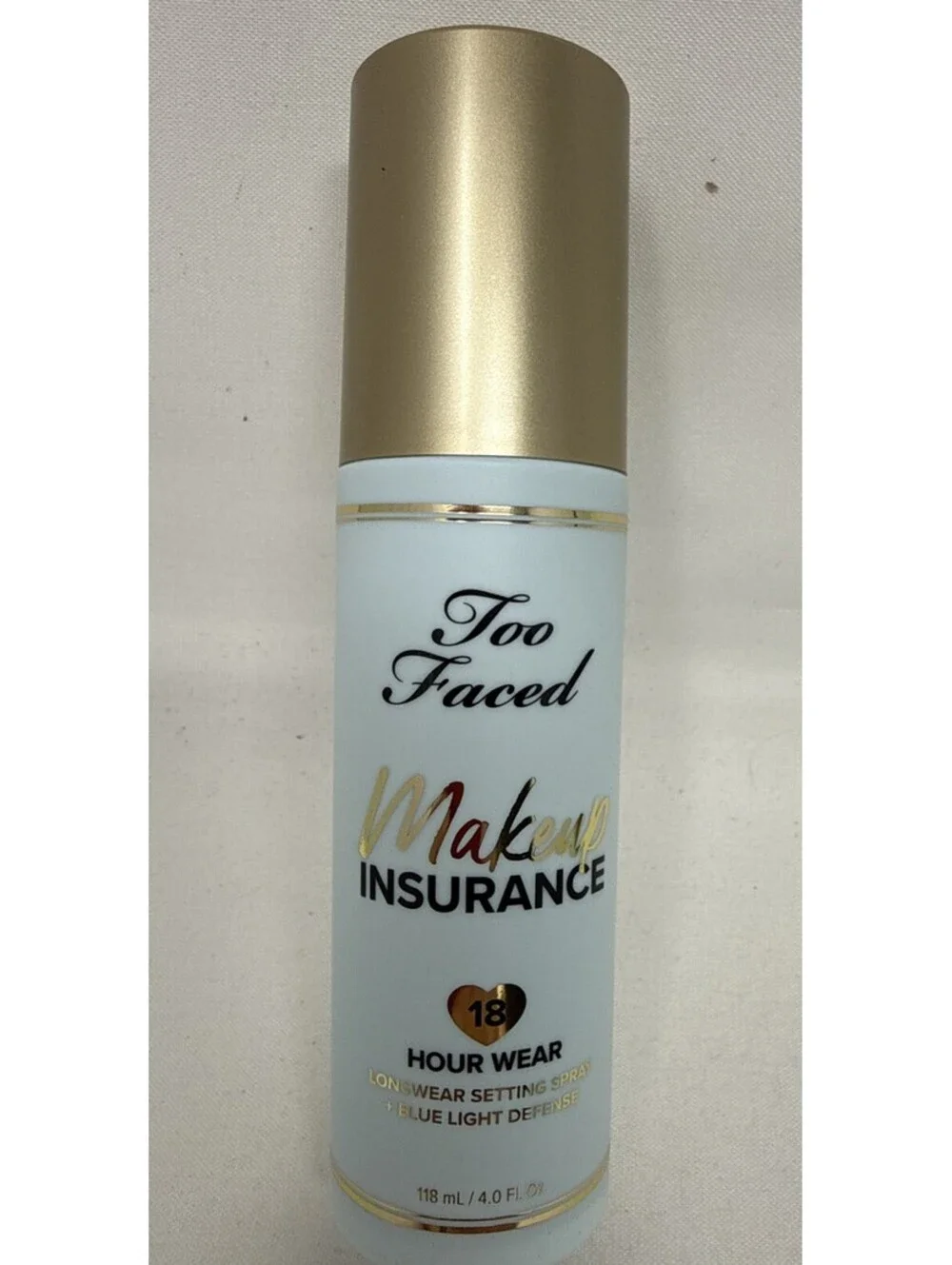 Too Faced Makeup Insurance Longwear Setting Spray + Blue Light Defense RN 1